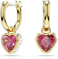 Crystal Drop Heart Earrings