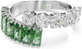 Rhodium-Plated Crystal Ring