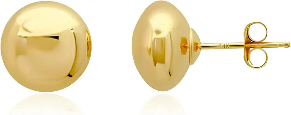 Gold-Tone Stud Earrings, 4MM