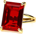 Gold-Tone Ruby Jewelry Set with Birthstone