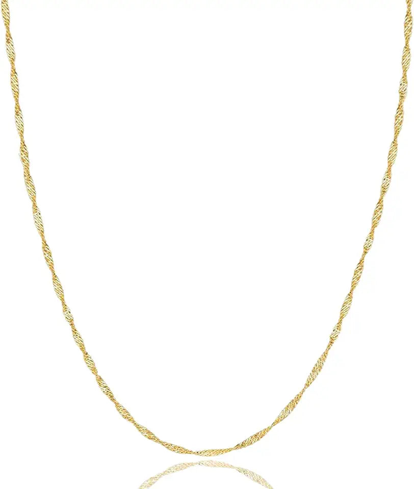 Gold-Tone Layered Necklace, 1mm
