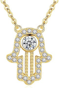 Gold-Tone Moissanite Necklace
