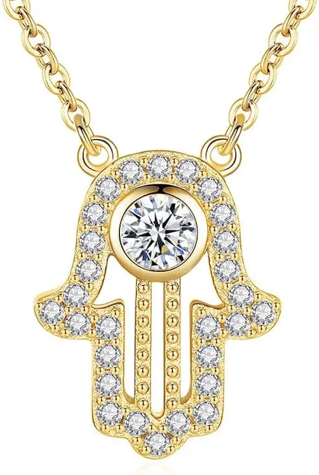 Gold-Tone Moissanite Necklace