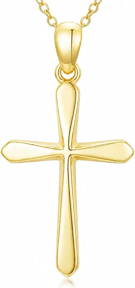 Gold-Tone Cross Necklace