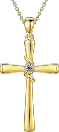 Gold-Tone Cross Necklace