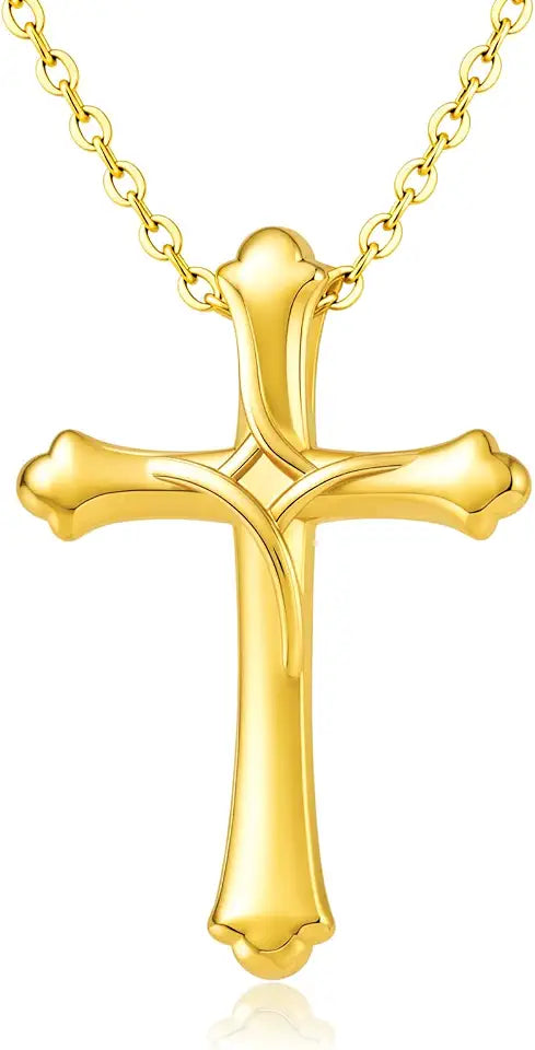 14K Gold-Plated Cross Necklace