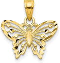 Gold-Tone Butterfly Pendant, 16mm