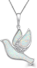 Sterling Silver Opal Necklace