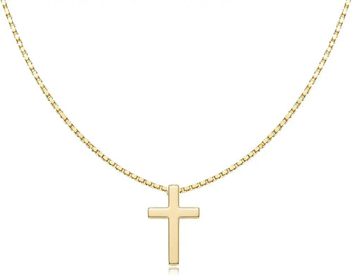 14K Gold-Plated Cross Necklace