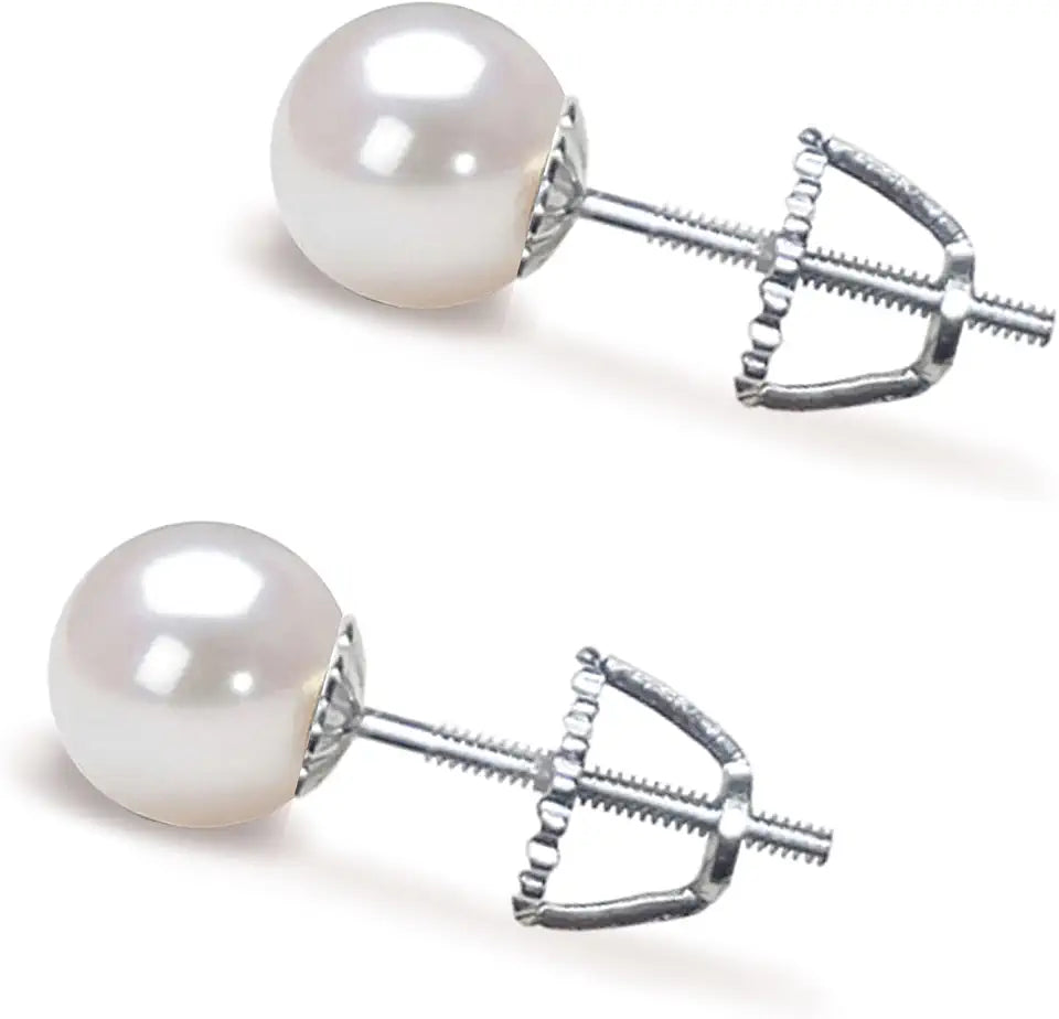 Sterling Silver Pearl Stud Earrings