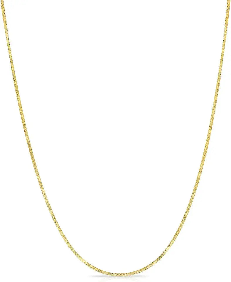 Gold-Tone Box Chain Necklace