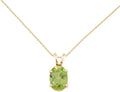 Gold-Tone Oval Peridot Pendant