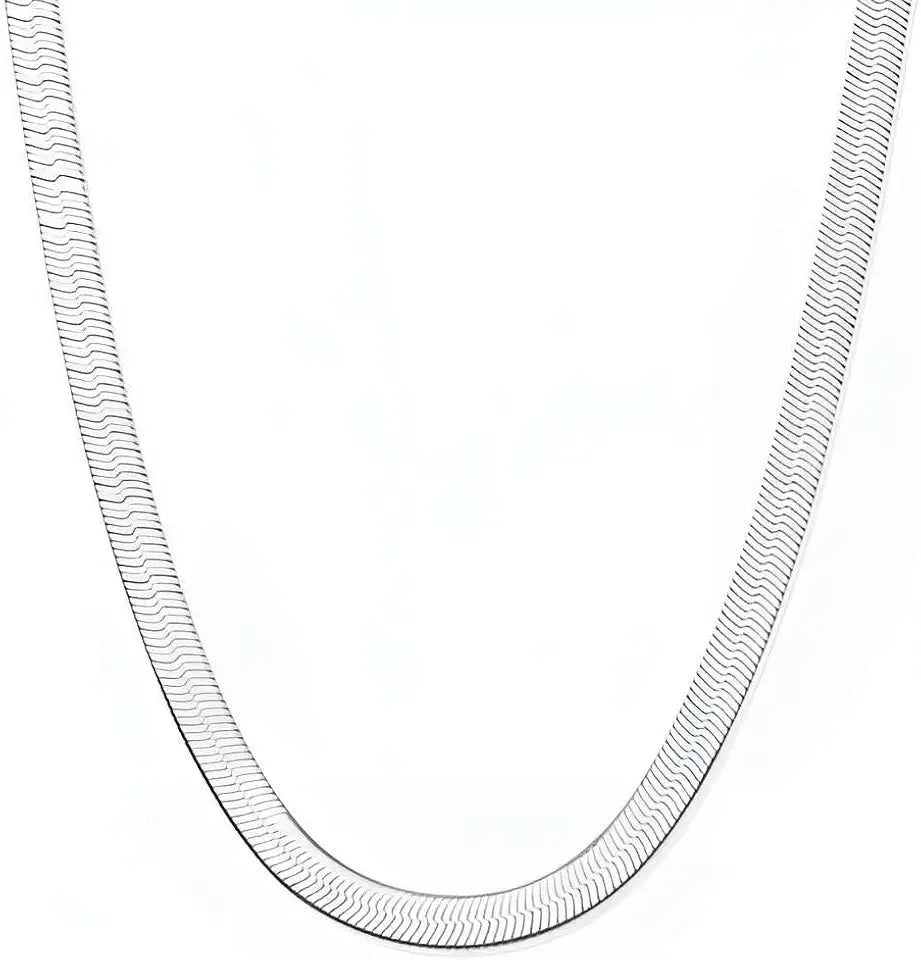 Gold-Tone Sterling Silver Snake Chain Necklace, 3.4mm