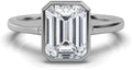 Gold-Tone Moissanite Engagement Ring