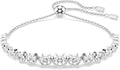 Rhodium-Plated Round Tennis Bracelet