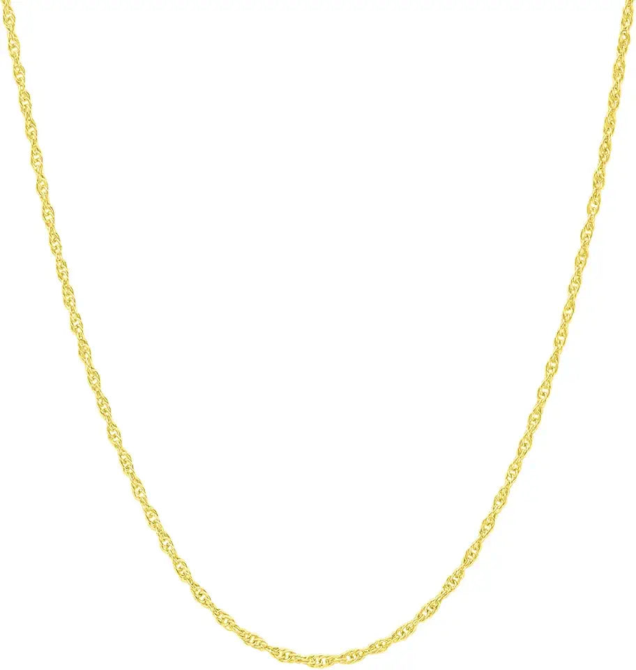 Gold-Tone Rope Necklace, 0.8 mm