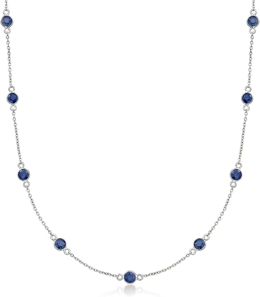 Sterling Silver Sapphire Necklace