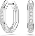 Rhodium-Plated Round Hoop Earrings