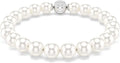 Rhodium-Plated Crystal Bracelet