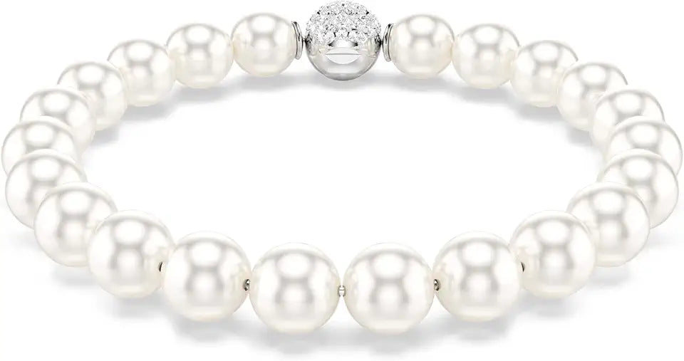 Rhodium-Plated Crystal Bracelet