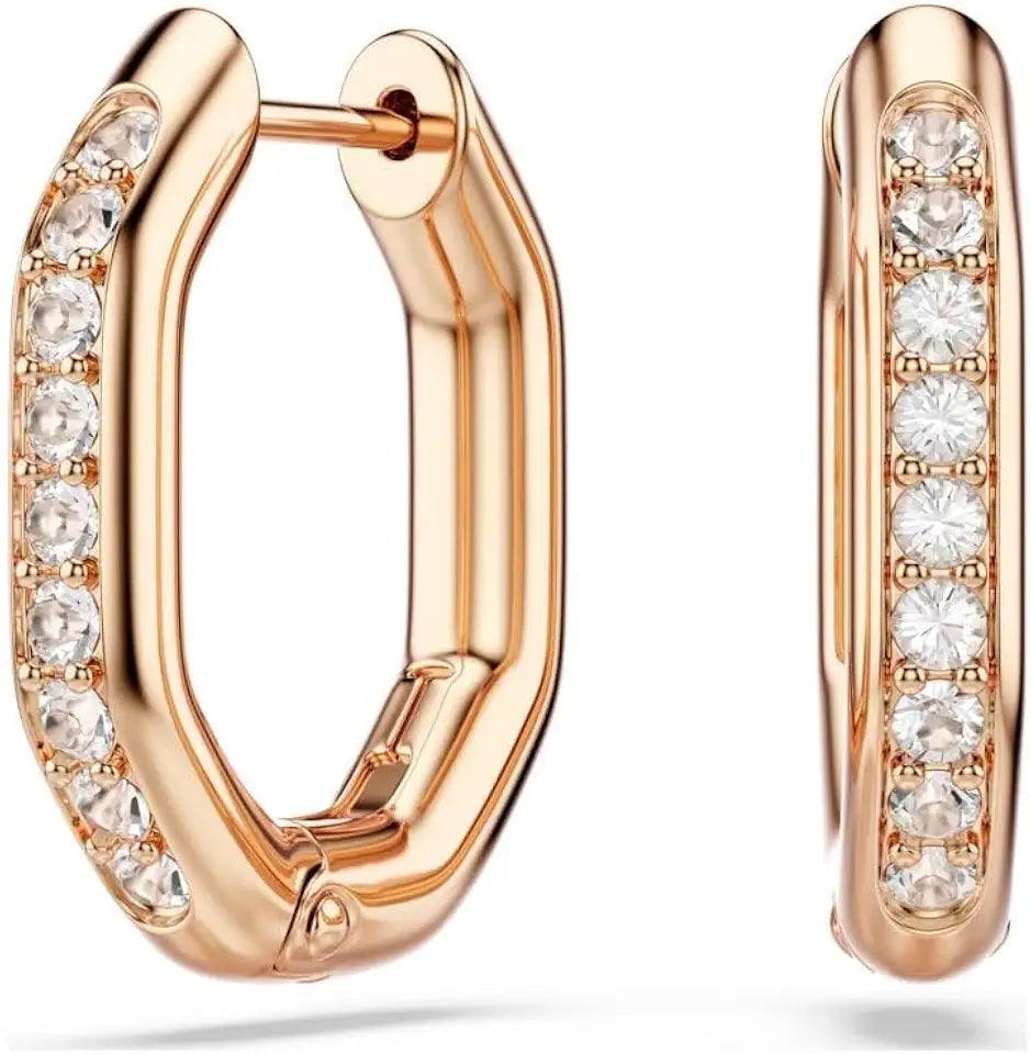 Rose Gold-Tone Round Hoop Earrings