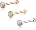 Gold-Tone Cubic Zirconia Stud Body Jewelry