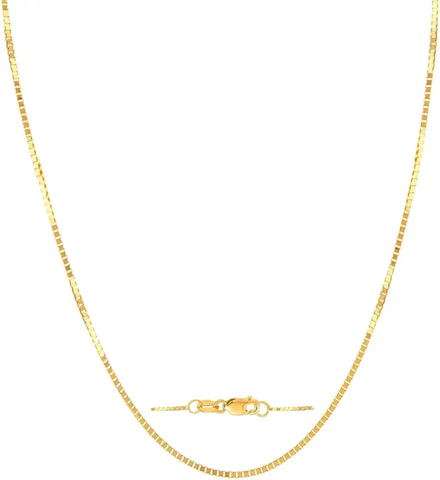 Gold-Tone Box Chain Necklace