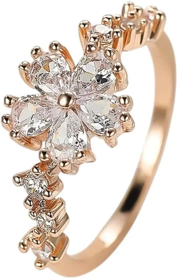 14K Yellow Gold-Plated Sterling Silver Pear-Cut Moissanite Engagement Ring