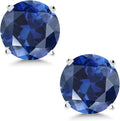 Gold-Tone Created Sapphire Stud Earrings