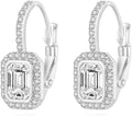 Gold-Tone Moissanite Hoop Huggie Earrings
