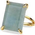 Gold-Tone Aquamarine Ring
