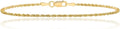Gold-Tone Rope Bracelet, 1.1mm
