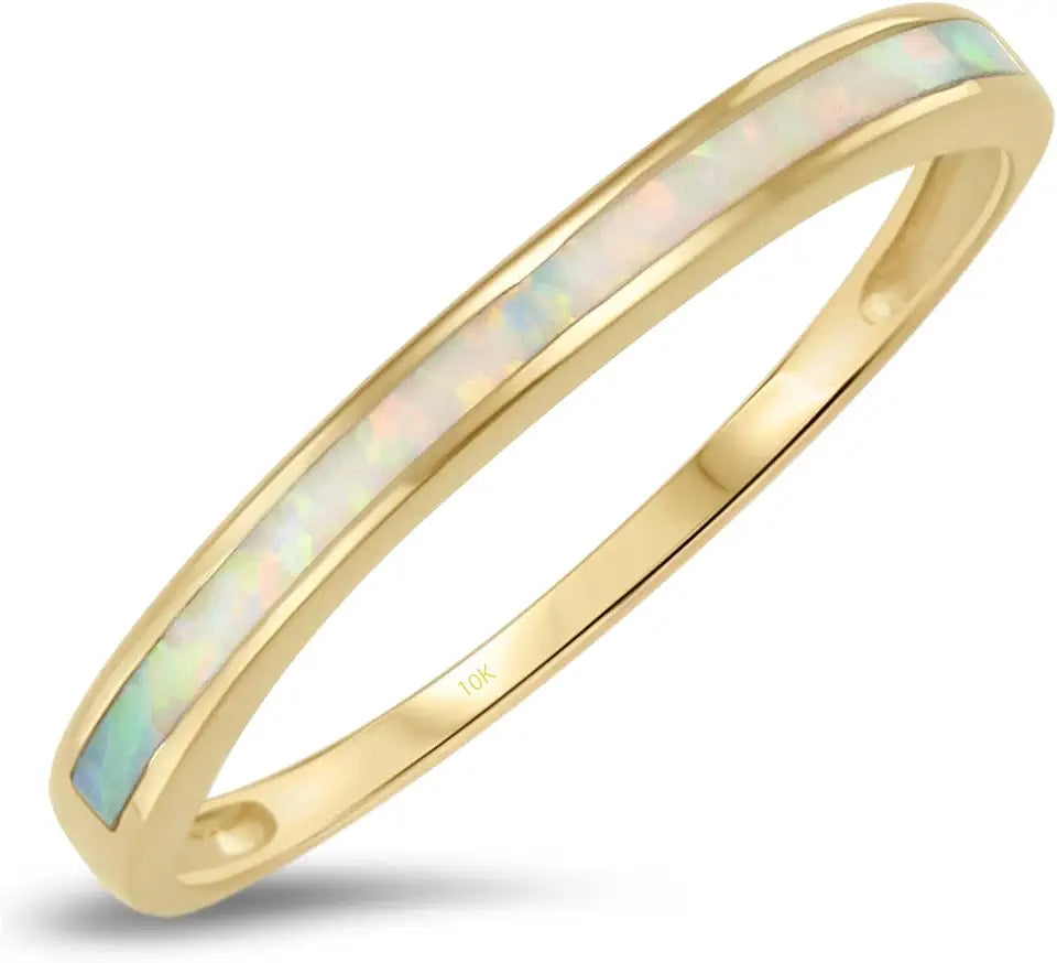 Gold-Tone Opal Ring