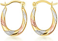 Gold-Tone Oval Hoop Earrings