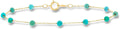 Gold-Tone Turquoise Bracelet, 3.5mm