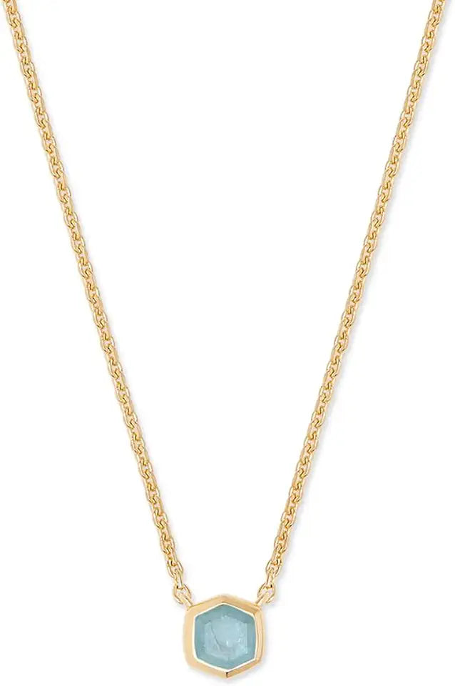 Gold-Tone Aquamarine Necklace