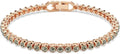 Rose Gold-Tone Round Tennis Bracelet