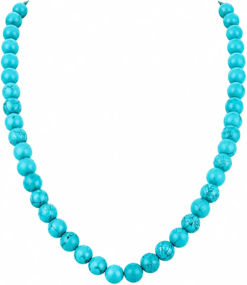 Turquoise Necklace, 10mm