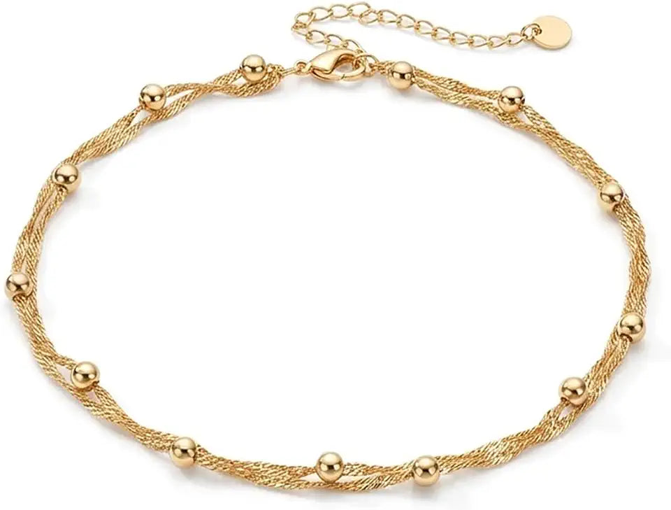 Gold-Tone Cuban Link Layered Bracelet