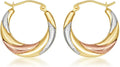 Gold-Tone Round Hoop Earrings