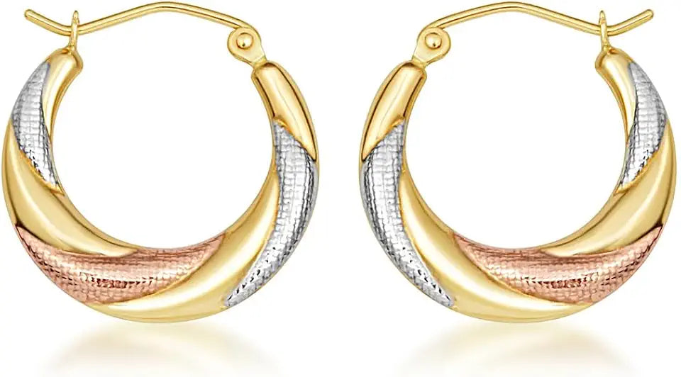 Gold-Tone Round Hoop Earrings