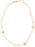 Gold-Tone Pearl Layered Necklace