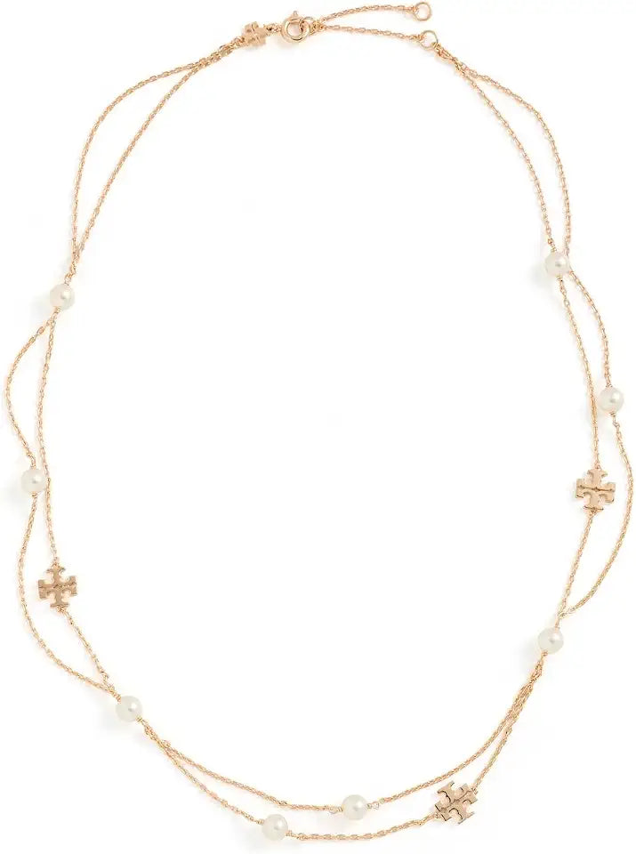Gold-Tone Pearl Layered Necklace