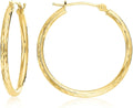 Gold-Tone Round Hoop Earrings