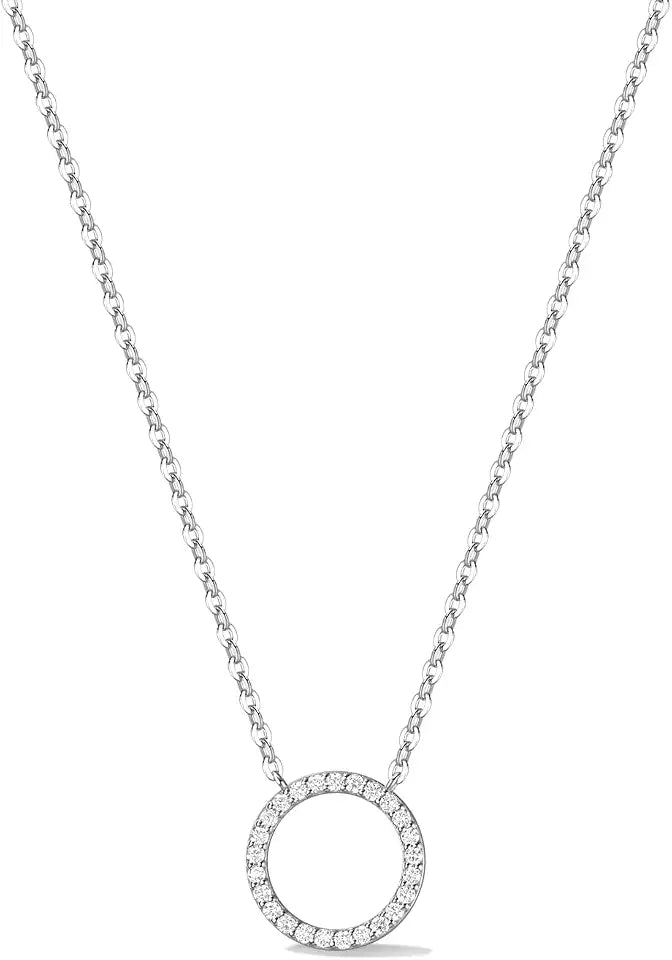 Sterling Silver Lab-Grown Diamond Necklace