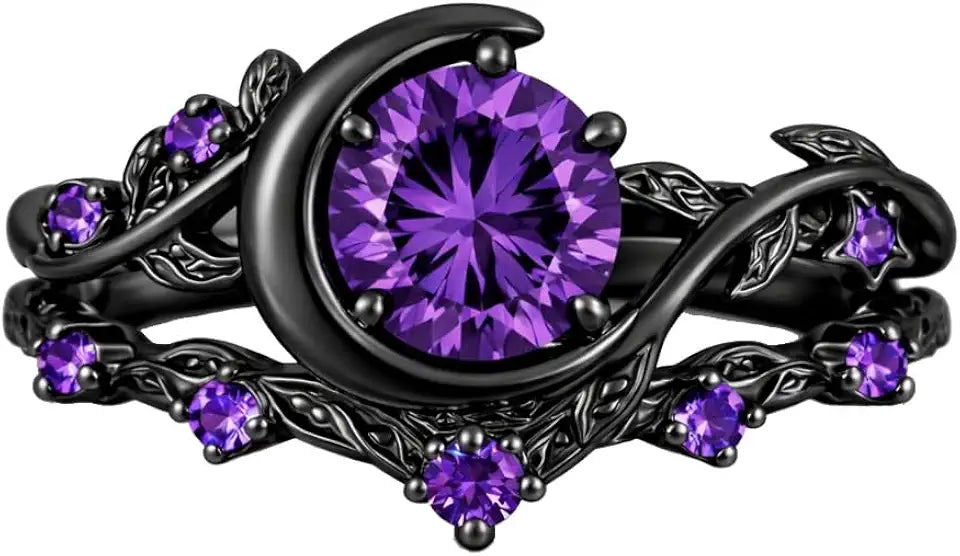 Sterling Silver Amethyst Engagement Ring