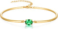 14K Gold-Plated Sterling Silver Oval Moissanite Bracelet
