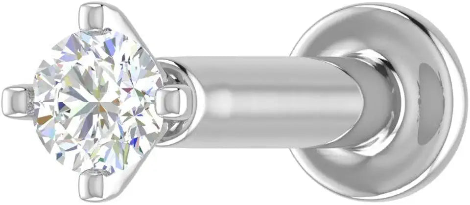 Gold-Tone Stud Solitaire Jewelry Piece