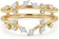 Gold-Tone Sterling Silver Moissanite Wedding Band