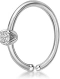 Gold-Tone Lab-Grown Diamond Hoop Body Jewelry